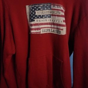 Red Ralph Lauren Hoodie Large